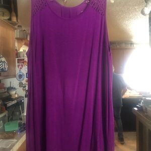 Lane Bryant Purple Swing Tank CrissCross at Shoulder 18/20